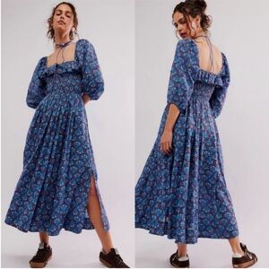NWOT Free People Oasis Printed Midi Dress